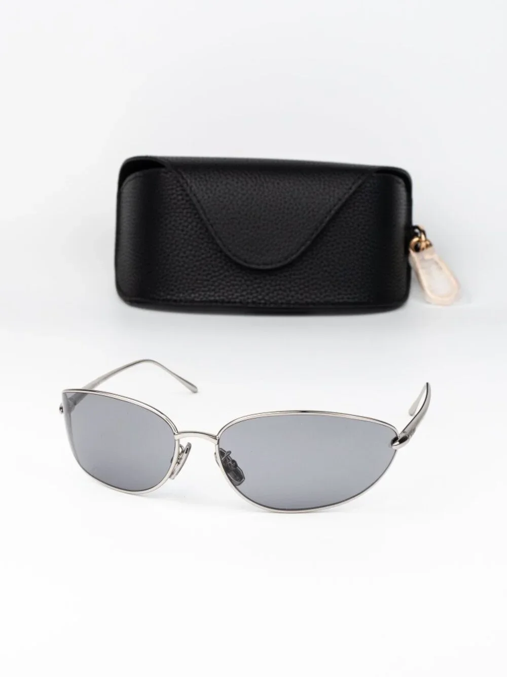 Loewe Women Sunglasses Silver Grey Wraparound LW40164U 16A NEW AUTHENTIC